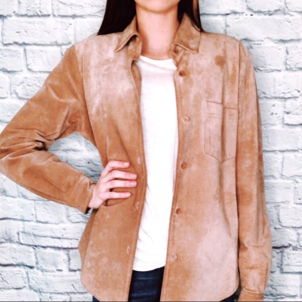 Ann Taylor Brown Suede Jacket